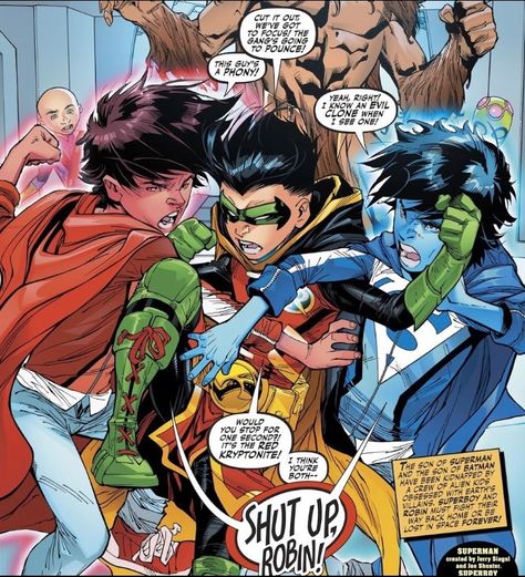 Superboy X Robin Kiss, Damian Wayne X Jon Kent Kiss, Supersons Comic, Robin X Superboy, Supersons Fanart, Superboy And Robin, Robin And Superboy, Superboy X Robin, Dc Batfamily