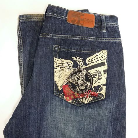 PHAT FARM Jeans Mens 38 / 33 BAGGY Hip Hop #PhatFarm #BaggyLoose Phat Farm 90s, Gallery Dept Jeans, Ed Hardy Baggy Jeans, Phat Pants, Phat Farm, Jeans Mens, American Eagle Jeans, Men's Jeans, Jeans Black