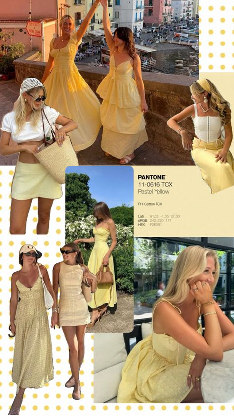 Pastel Yellow Outfits, Yellow Pastel Outfit, Pastel Yellow Outfit, Pastel Outfit Ideas, Outfit Ideas For Summer, Yellow Outfits, Yellow Pastel, Pastel Outfit, Yellow Outfit