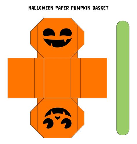 Halloween Paper Pumpkin Basket Printable