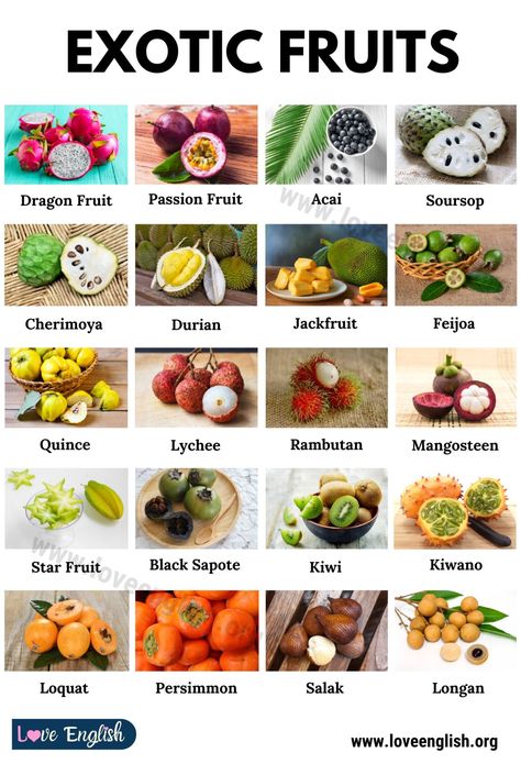 65+ Most Exotic Fruits in the World - Love English Types Of Berries Fruit, Sapote Fruit, Types Of Bellies, Unusual Fruits, Rare Fruits, Fruits And Vegetables List, Fruit Pictures, Weird Fruit, Types Of Berries