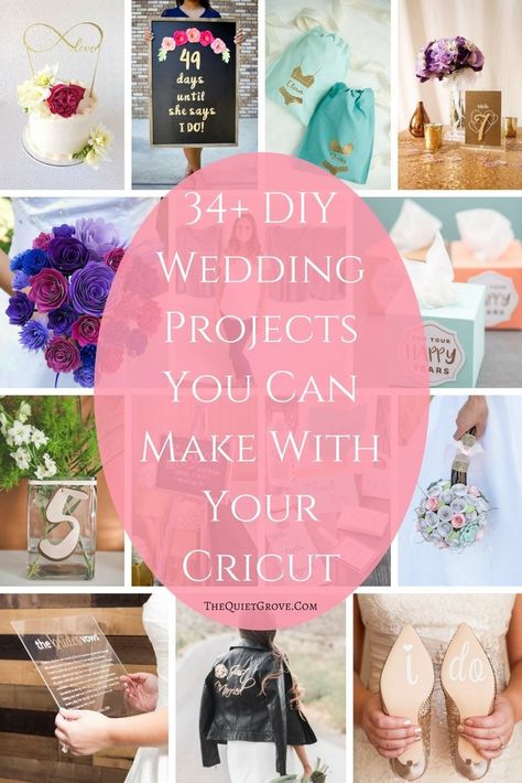 Cricut Diy Projects, Wedding Guest Gift Bag, Paper Flowers Wedding Bouquet, Diy Wedding Reception, Cricut Wedding, Projets Cricut, Wedding Projects, Cricut Projects Beginner, Vintage Wedding Decorations