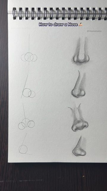 How To Draw Front Nose, How To Draw Side Profile Nose, Drawing Noses Step By Step, Nose Sketch Step By Step, Nose Step By Step Drawing, How To Draw Noses Step By Step, Nose Sketch Tutorial, How To Draw A Nose Step By Step, Sketching Noses