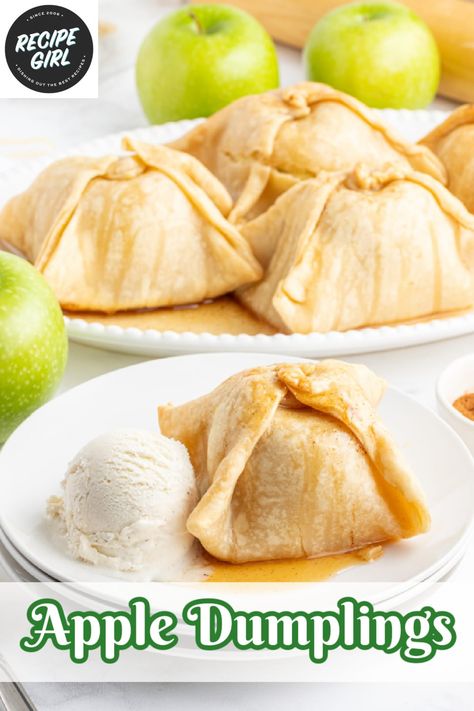 Simple Apple Dumplings Recipe, Easy Apple Dumplings With Pie Crust, Apple Dumpling With Pie Crust, Apple Dumplings Homemade, Five Ingredient Apple Dumplings, Apple Dumplings Recipe, Grandma’s Apple Dumplings, Best Apple Desserts, Easy Apple Dumplings