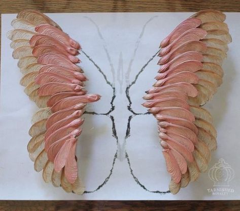 Maple Seed, Seed Craft, Seed Art, Art Papillon, Deco Nature, Paint Wall, Butterfly Crafts, Art Bedroom, Diy Paint