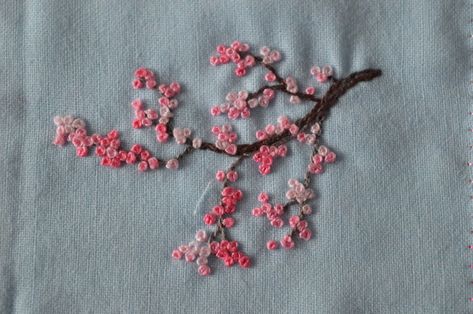 Viewing the Cherry Blossom – thecraftycreek Vintage Machine, Hand Embroidery Videos, Diy Embroidery Patterns, Pola Sulam, Embroidery Flowers Pattern, Creative Embroidery, Embroidery On Clothes, Japanese Embroidery, Handwork Embroidery Design