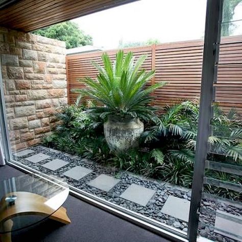 Beautiful Modern Fence Design Ideas Small Garden Landscape Design, Small Garden Landscape, Side Yard Landscaping, Modern Fence Design, Small Courtyard Gardens, Courtyard Gardens Design, Small Backyard Gardens, Landscape Designs, Home Garden Design