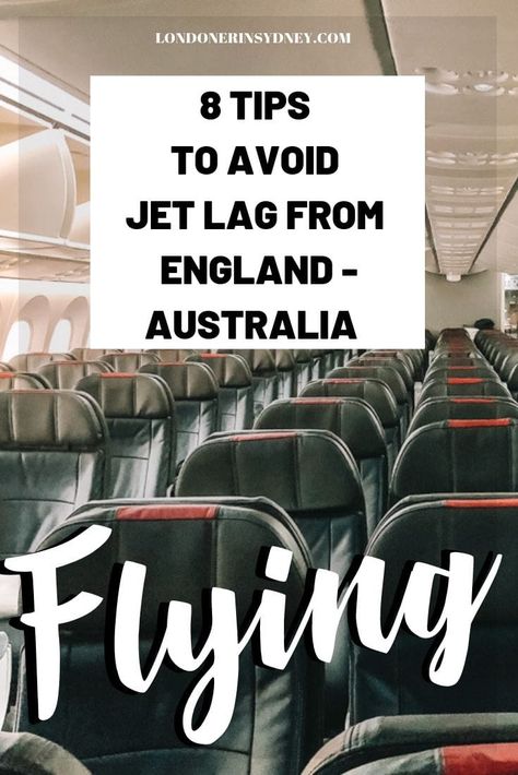 How to avoid jet lag from England to Australia | How to beat jet lag | jet lag tips | How to sleep on a plane | how to not get jet lag | #jetlag #jetlagtips Flying To Australia, Jetlag Tips, Airport Hacks, Sleeping On A Plane, Beautiful Australia, Sydney Airport, How To Sleep, Australian Travel, Visit Australia