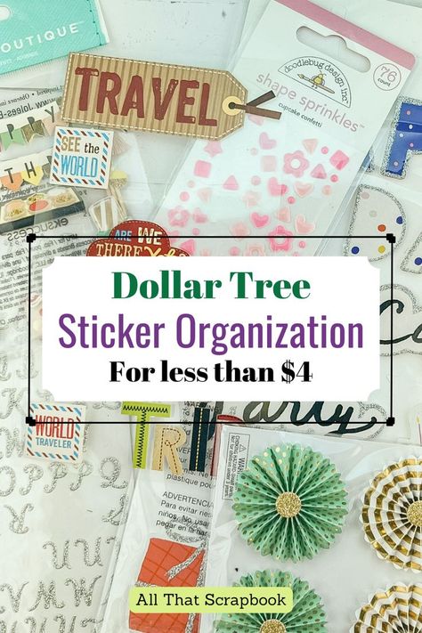 scrapbook sticker organization How To Organize 12x12 Scrapbook Paper, Sticker Organization Categories, Organize Stickers Scrapbooking, Organizing Scrapbook Stickers, Scrapbook Sticker Storage, Scrapbook Rooms Organizing, Organizing Stickers For Scrapbooking, Scrapbook Storage Ideas Organizing, Scrapbook Supply Organization