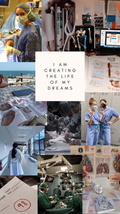 Life Of My Dreams, Medical Equipment, Scrubs, Vision Board, Medical, Collage