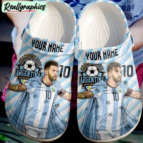 Lionel Messi Football Soccer Sport Classic Crocs Check more at https://www.reallgraphics.com/product/lionel-messi-football-soccer-sport-classic-crocs Crocs Collection, Argentina National Team, Messi Soccer, Messi Argentina, Soccer Fan, Crocs Crocband, Crocs Clogs, Soccer Fans, Unique Prints