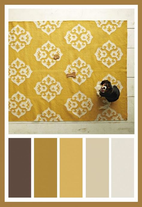 West Elm Gray, Yellow and Brown Living Room Design :: Hometalk Earthtone Pallete, Yellow And Brown Living Room, Color Bathroom Design, Brown Living Room Decor, Minimalist Living Room Decor, First Apartment Decorating, Yellow Chair, Dhurrie Rug, Yellow Living Room