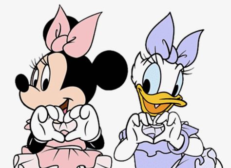 Minnie & Daisy Minnie And Daisy Best Friends, Minnie And Daisy Wallpaper, Minnie Mouse And Daisy Duck Wallpaper, Minnie Mouse And Daisy Duck Party, Daisy Duck Party, Minnie Y Daisy, Daisy Disney, Minnie Tattoo, Minnie Mouse And Daisy Duck