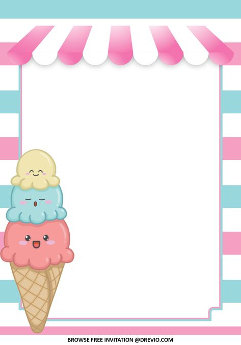 Nice Ice Cream Themed Baby Shower Invitations + Party Ideas It is a sunny day!  Ice cream is a delicious dessert. Friends. Laughter. There will also be particular memories made. Summertime is best celebrated with an ice cream party. You'll have the best ice cr... Ice Cream Theme Birthday Party Invitations, Ice Cream Theme Birthday Party, Ice Cream Cone Invitation, Ice Cream Invitation Template, Ice Cream Birthday Invite, Ice Cream Party Ideas, Ice Cream Printable, Ice Cream Birthday Party Invitations, Ice Cream Party Invitations