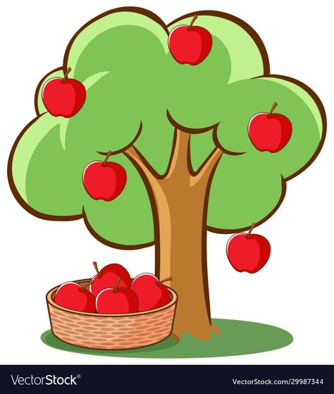 Tree Cartoon Images, Apple Tree Drawing, Tree Drawing Simple, Plant Cartoon, Colorful Borders Design, Fall Lessons, Good Morning Coffee Gif, Tree Clipart, Tree Images