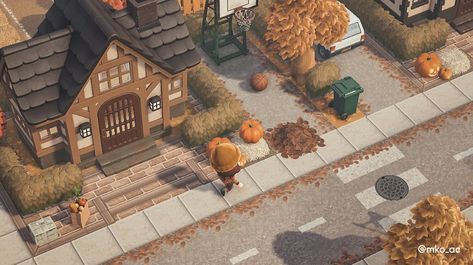 _ Another little neighborhood on Auburn. 🍁🍂 DA-1627-6744-8683 Check out my partners @thehexgames @shisuicrossing @yuki_animalcrossing… | Instagram Animal Crossing New Horizon, Fall City, Video Game Decor, City Island, Animal Crossing Wild World, Island Theme, Island 2, New Animal Crossing, Autumn Halloween