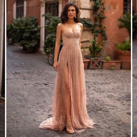 Rose gold gowns elegant