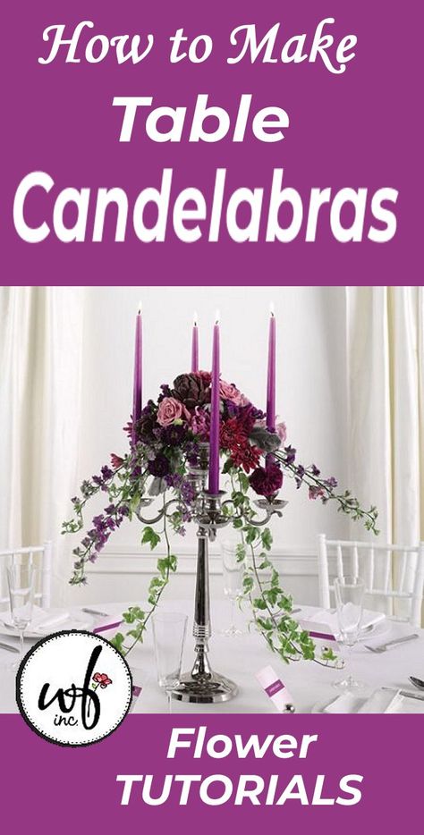 Vintage Candelabra Centerpiece, Candleabras Wedding Centerpiece, Diy Candelabra Centerpiece, Diy Candelabra, Picture Wedding Centerpieces, Fall Wedding Ceremony Decorations, Candelabra Flowers, Chuppah Flowers, Candelabra Wedding Centerpieces