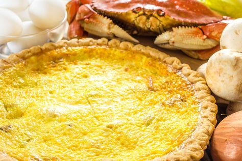 Southern Quiche, Crab Pie Recipe, Crab Pie, Crab Quiche, Seafood Shop, Crab Dishes, Crab Recipes, Mini Muffin Pan, Old Bay