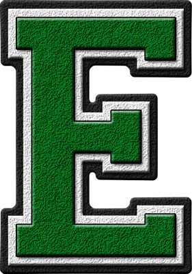 Presentation Alphabets: Green Varsity Letter E College Letters, Alphabet E, Varsity Letters, Painting Logo, Initial Fonts, College Stickers, Soccer Theme, Instructional Technology, Banner Letters