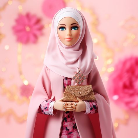 Barbie Girl as Muslim, Muslim Barbie Girl, Barbie Girl Muslim Hijab Barbie, Hijabi Barbie, Girl Muslim, Girl Barbie, Muslim Style, Barbie Girl, Barbie Fashion, Beautiful Dolls, Barbie Dolls