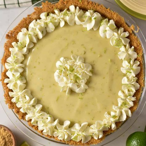 Kermit's Key Lime Pie Recipe - My Sweet Precision Keto Key Lime Pie With Pecan Crust, Kermits Key Lime Pie Recipe, Pie With Graham Cracker Crust, Key Lime Recipes, Key Lime Pie Easy, Key Lime Pie Recipe, Pecan Crust, Creamy Pie, Lime Desserts