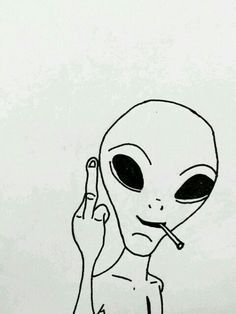 Right on! #AlienLife Pothead Drawings, Trippy Drawing Ideas, Alien Drawings, Trippy Drawings, Soyut Sanat Tabloları, Funny Drawings, Trippy Art, Cool Art Drawings, Art Drawings Simple