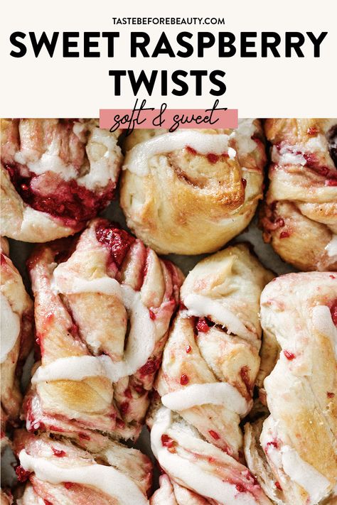 Raspberry Twist Bread, Raspberry Swirl Bread, Berry Sweet Rolls, Raspberry Rolls, Raspberry Bread, Bread Twists, Dessert Breads, Cinnamon Roll Recipe Homemade, Sweet Roll Recipe