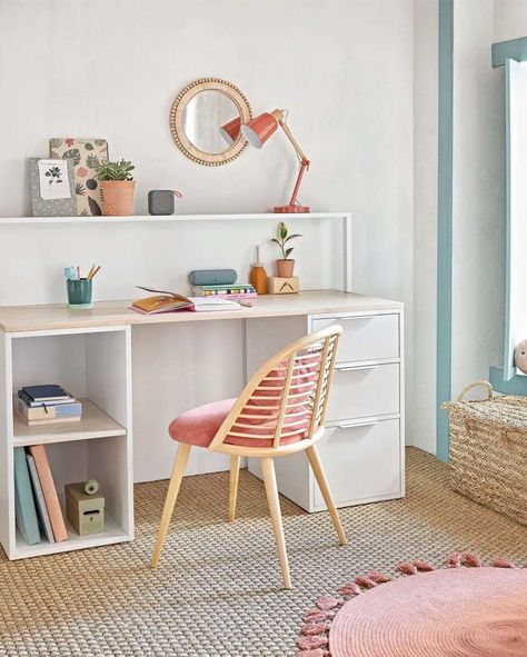 Kids Room Desk, Teen Desk, Ikea Bedroom, Furniture Details Design, Kids Bedroom Designs, Bedroom Desk, Pinterest Room Decor, Study Room Decor, Small Home Office