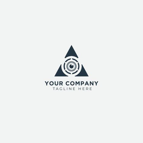 Eye Logo Design, Triangle Eye, Black Pyramid, Eye Logo, Triangle Logo, Pyramid, Premium Vector, The Black, Vector Art