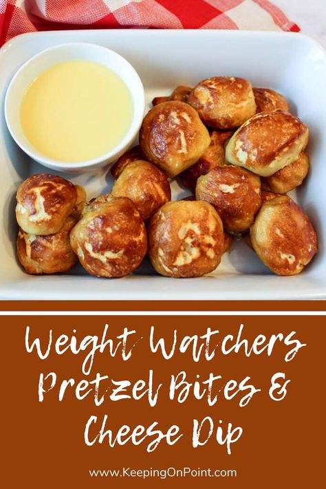 Weight Watchers Pretzel Bites  Cheese Dip - this is not  made with two ingredient dough! Two Ingredient Dough, Ww Appetizers, Weight Watchers Appetizers, Weight Watchers Food Points, Keeping On Point, Weight Watchers Tips, Weight Watchers Meal Plans, Weight Watchers Snacks, Weight Watchers Recipes Desserts