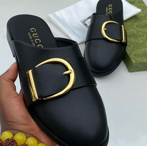 Half Shoes Men Fashion Styles, Male Slides, Gents Slippers, Half Shoe, Slides For Men, Pinterest Download, Gents Shoes, Boots Outfit Men, Leather Slippers For Men