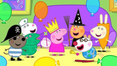 Peppa Pig Dancing, Peppa Pig Halloween, Heo Peppa, Pig Halloween, Peppa Pig Wallpaper, Pig Wallpaper, Pig Character, Pig Illustration, Crayon Box