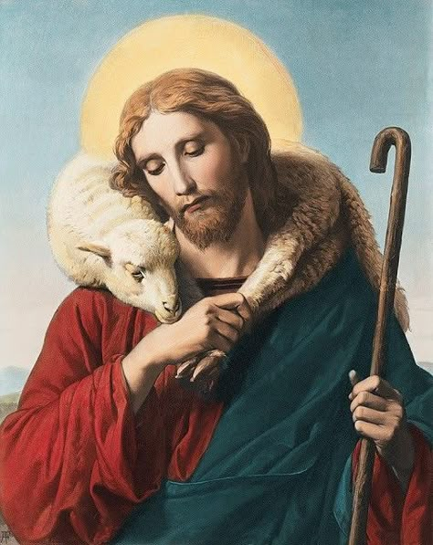 Jesus Lamb, Christ The Good Shepherd, Roman Catholic Art, Catholic Pictures, Jesus Christ Painting, Jesus Artwork, Pictures Of Christ, Jesus Photo, Jesus Christ Art