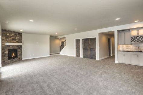 Best Carpet For Basement, Carpet Tiles Basement, Narrow Basement Ideas, Best Flooring For Basement, Basement Refinishing, Basement Flooring Options, Basement Carpet, Basement Playroom, Modern Basement