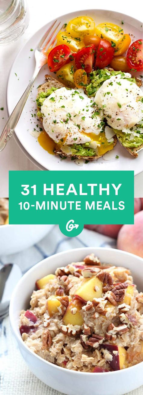 31 Healthy Meals You Can Make in 10 Minutes or Less #quick #healthy #recipes http://greatist.com/eat/10-minute-recipes 10 Minute Meals, Healthy Diets, Diner Recept, Fast Healthy Meals, Quick Healthy Meals, Quick Healthy, Health Plan, Eating Healthy, Clean Eating Recipes