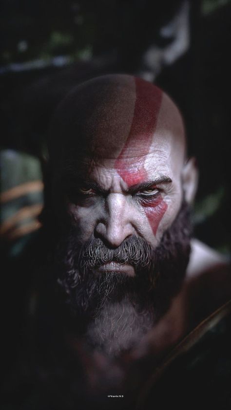 Kratos Wallpapers 4k, Kratos Wallpapers, Kratos Wallpaper, 4k Portrait Wallpaper, Ghost Of Sparta, Che Guevara Art, God Of Wars, Bald Men Style, Fire Image