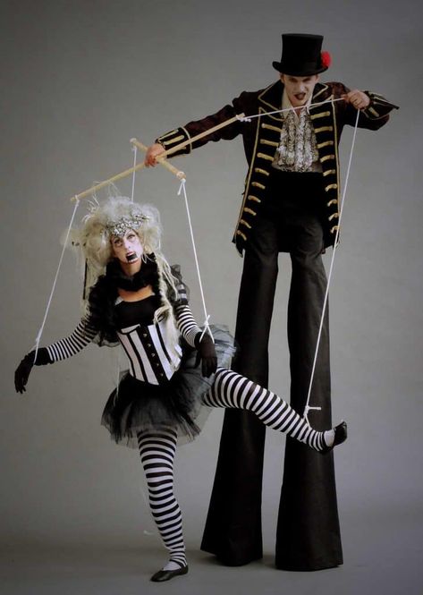 Puppeteer Outfit, Stilt Costume, Halloween Party Diy, Event Entertainment, Halloween Party Themes, Stilts, Diy Halloween Decorations, Cool Costumes, Party Looks