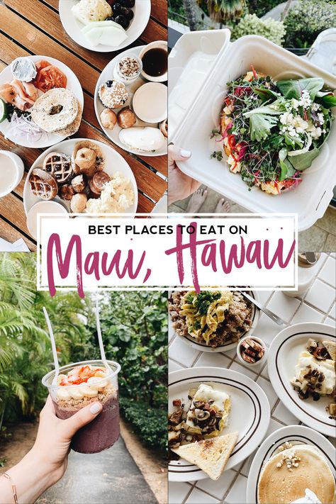 All the best food to eat on Maui, Hawaii. Best happy hours on Maui. Budget eats on Maui. Nice Dinners on Maui. Best breakfast, lunch, dessert and dinners on Maui 7 Sacred Pools Maui, Maui Hawaii Food, Hawaii Cruise, Hawaii Trip Planning, Maui Food, Maui Restaurants, Lunch Dessert, Maui Activities, Maui Hawaii Vacation