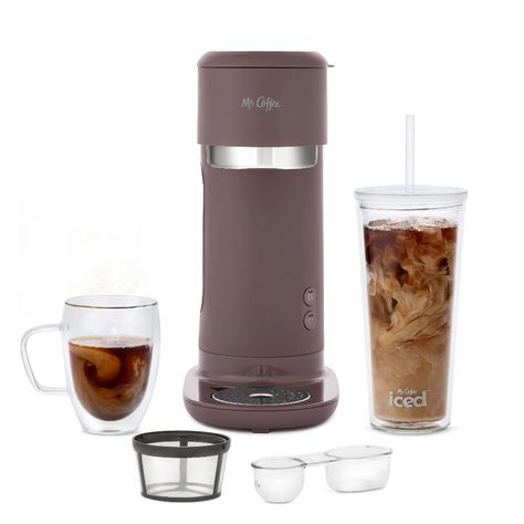 Arrives by Mon, Sep 18 Buy Mr. Coffee Single-Serve Iced and Hot Coffee Maker with Reusable Tumbler and Reusable Coffee Filter, Café Mocha at Walmart.com Small Coffee Maker, Cannoli Cream, Iced Coffee Maker, Pod Coffee Makers, Reusable Coffee Filter, Café Mocha, Mr Coffee, Single Serve Coffee Makers, Single Serve Coffee