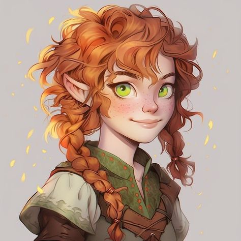 Gnome Druid Female, Halfling Druid Female, Gnome Female Dnd, Female Gnome Dnd, Female Gnome Character Art, Forest Gnome Dnd Female, Dnd Halfling Female, Halfling Woman, Halfling Rpg