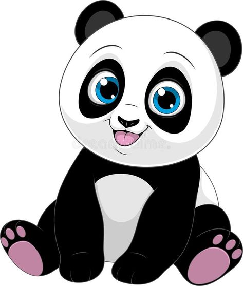 Panda Climbing, Panda With Bamboo, Cute Panda Drawing, Panda Drawing, Illustration Funny, Panda Lindo, Bear Vector, Cartoon Cartoon, Funny Bears