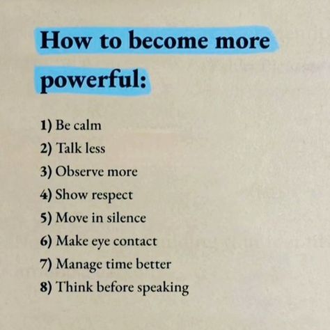 HOW TO BECOME MORE POWERFUL How To Have Ambition, How To Become Powerful, How To Be Mean, How To Be Powerful, Culinary Basics, Defiant Behavior, Improve Life, Classical Beauty, Move In Silence