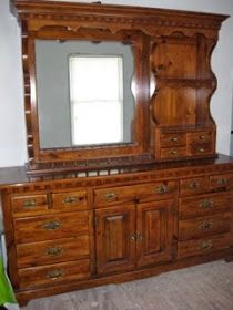 Dresser Turned Gorgeous Buffet Server By The Fisherman's Wife - Featured On Furniture Flippin' Coffee Bar Buffet, 1980s Bedroom, Refinished Dresser Diy, Buffet Dresser, Farmhouse Bedroom Furniture, Bar Buffet, Shabby Chic Bedroom Furniture, Shiplap Wall Diy, Repurposed Dresser