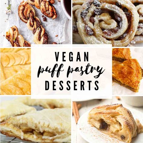 Vegan Puff Pastry Recipes Desserts, Desserts With Puff Pastry, Pastry Dough Desserts, Puff Pastry Dessert Recipes, Pastry Dessert Recipes, Sweet Puff Pastry Recipes, Vegan Puff Pastry, Recipes Using Puff Pastry, Puff Pastry Treats