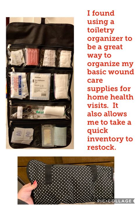 Home Health Aide Essentials, Home Infusion Nurse, School Nurse Emergency Bag, Home Health Nurse Trunk Organization, Home Health Nurse Hacks, Home Care Nurse, Home Health Nurse Bag, Home Health Nurse Tips, Hospice Nurse Car Organization