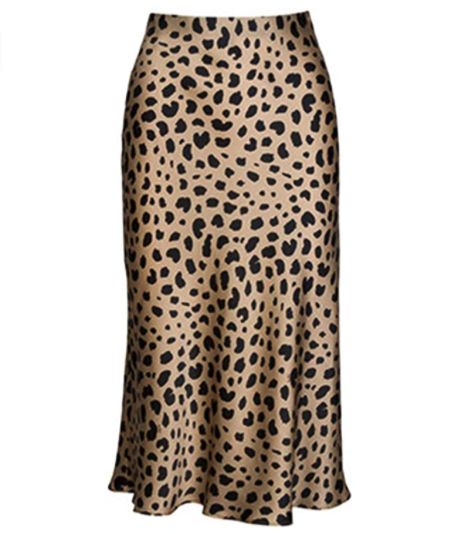 Cheetah Print Skirt, Cheetah Skirt, Elastic Skirt, Realisation Par, Leopard Print Skirt, Leopard Skirt, Satin Midi Skirt, Printed Midi Skirt, Women Midi