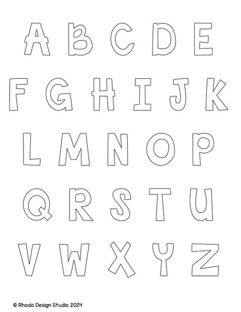 Printable Letters Free Alphabet Fonts, Alphabet Letters Printable, Free Printable Abc Letters, Printable Letter Templates, Alphabet Letter Templates, Letters Printable, Printable Alphabet Letters, Phonics Practice, Alphabet Practice