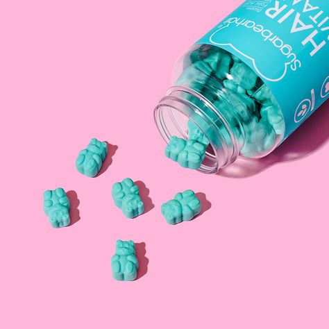 Cute colourful content creation for SugarBearHair vitamin supplements. Styled product stills photography by Marianne Taylor. Sugar Bear Hair, Stills Photography, Wallpers Pink, Sugar Bears, Still Photography, Vitamin Supplements, Shoot Inspiration, Photography Projects, Photography Backdrops