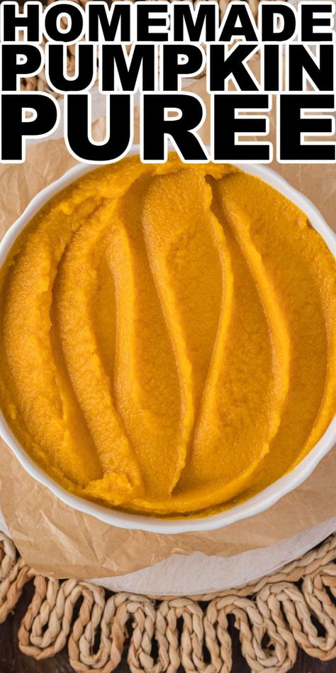 Homemade pumpkin puree is the best way to make all the pumpkin recipes that you love! Once you realize how easy it is to make homemade pumpkin puree and how much better it tastes than the store-bought stuff you will never go back to using a can of pumpkin puree! Pumpkin From Scratch, How To Make Pumpkin Puree, Make Pumpkin Puree, Puree Recipes, Pumpkin Puree Recipes, Homemade Pumpkin Pie, Homemade Pumpkin Puree, How To Make Pie, Home Meals